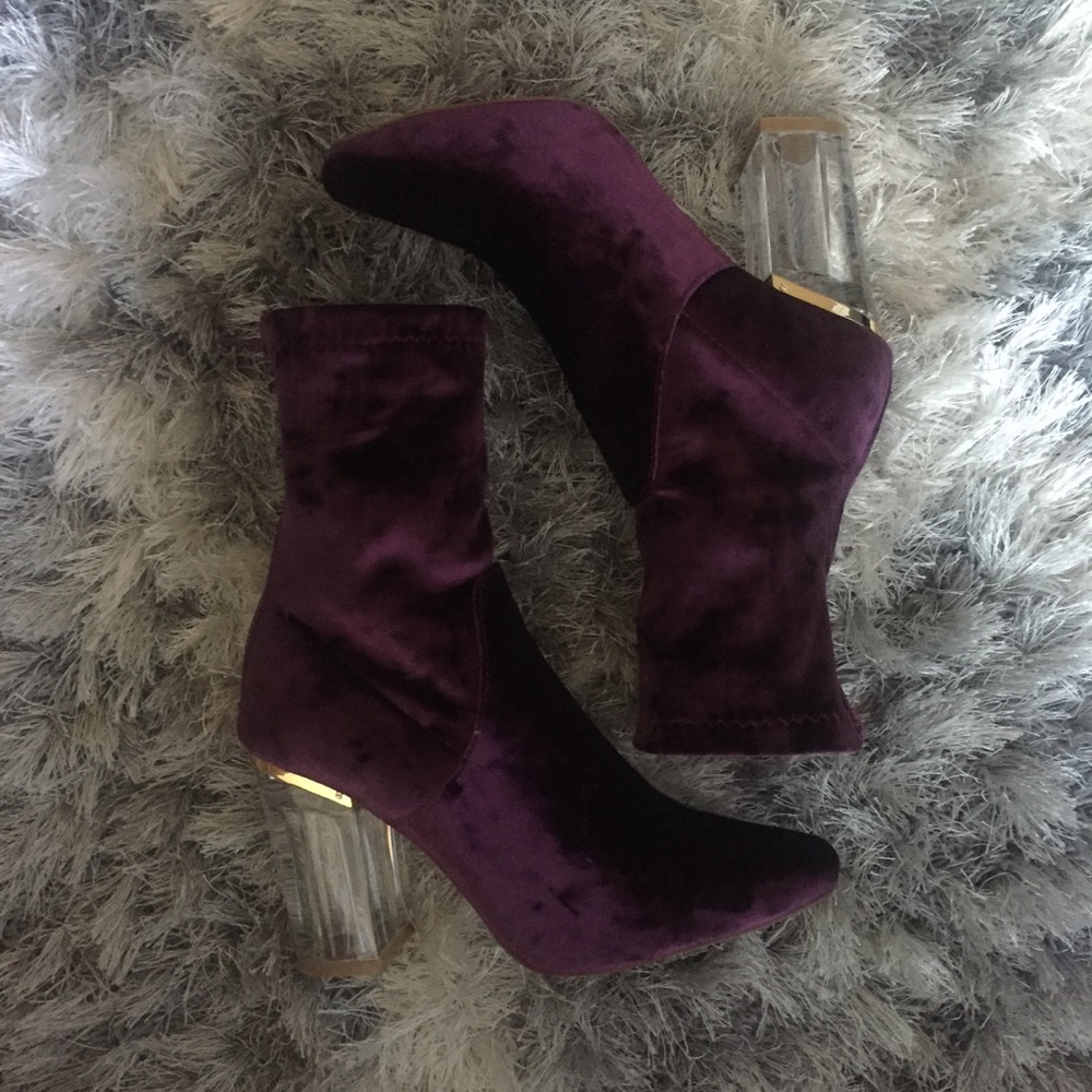Velvet Ankle Boots.